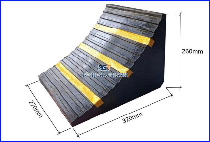 CỤC CANH BÁNH XE BẰNG CAO SU HÌNH TAM GIÁC