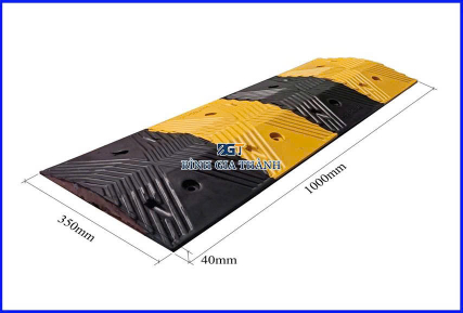 GỜ GIẢM TỐC CAO SU ĐÚC NGUYÊN KHỐI MÀU VÀNG ĐEN