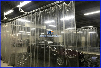 MÀN NHỰA PVC CHO KHU VỰC RỬA XE