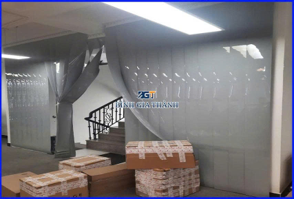 MÀN NHỰA, RÈM NHỰA PVC MÀU XÁM