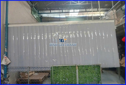 MÀN NHỰA, RÈM NHỰA PVC MÀU XÁM