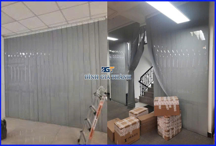 MÀN NHỰA, RÈM NHỰA PVC MÀU XÁM