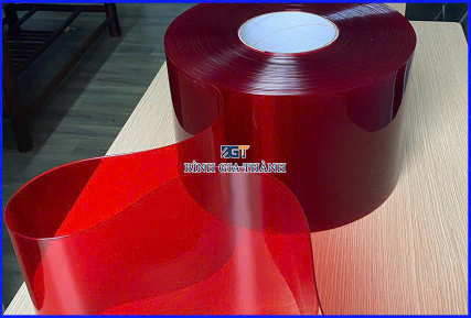 RÈM PVC NGĂN LẠNH MÀU ĐỎ