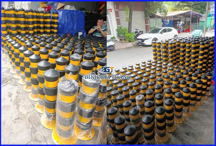 TRỤ TIÊU CAO SU BẰNG SẮT BỌC CAO SU