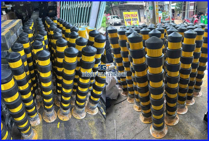 TRỤ TIÊU PHÂN LÀN BẰNG CAO SU CAO 1000MM